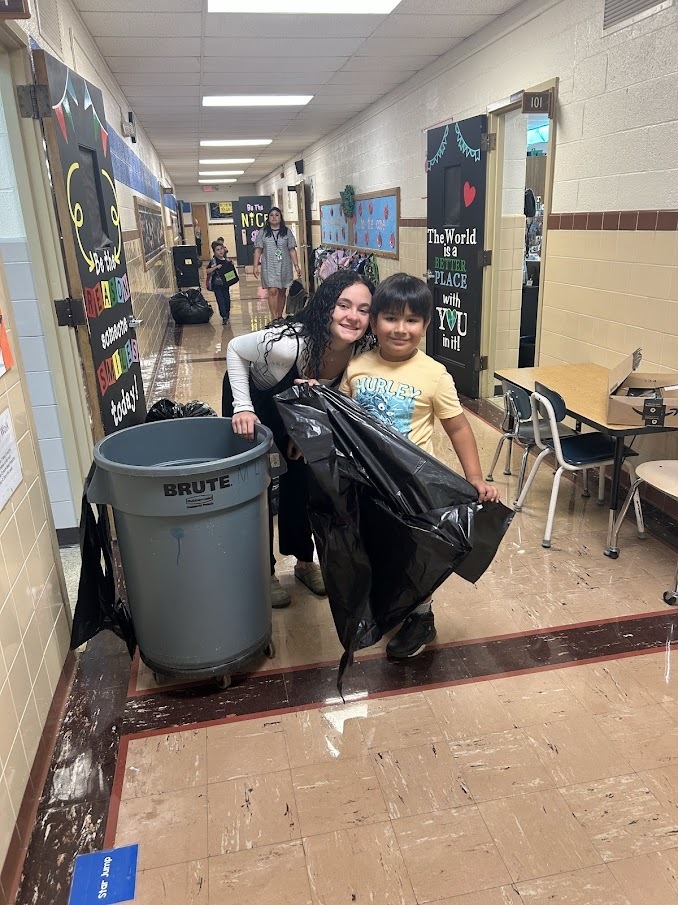 Maplehurst Elementary started a recycling program a few years ago. Each week a different classroom has student leaders who help with recycling, announcements and greeting at the door. On Tuesdays, the students collect recycling from each classroom with the help of high school students who are part of the TLC program. We are thrilled to have this partnership with the high school and appreciate the students assisting us with this program. This week we collected 16 bags of recycling! Thank you to the TLC students and the three boys from Mrs. Barb Andrew's class who worked together to load the bags.