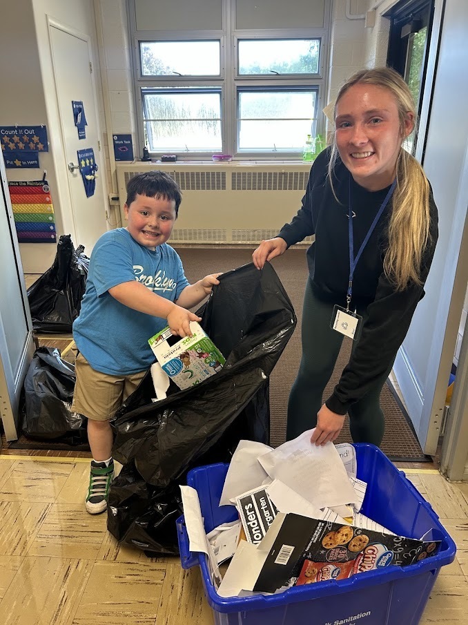 Maplehurst Elementary started a recycling program a few years ago. Each week a different classroom has student leaders who help with recycling, announcements and greeting at the door. On Tuesdays, the students collect recycling from each classroom with the help of high school students who are part of the TLC program. We are thrilled to have this partnership with the high school and appreciate the students assisting us with this program. This week we collected 16 bags of recycling! Thank you to the TLC students and the three boys from Mrs. Barb Andrew's class who worked together to load the bags.