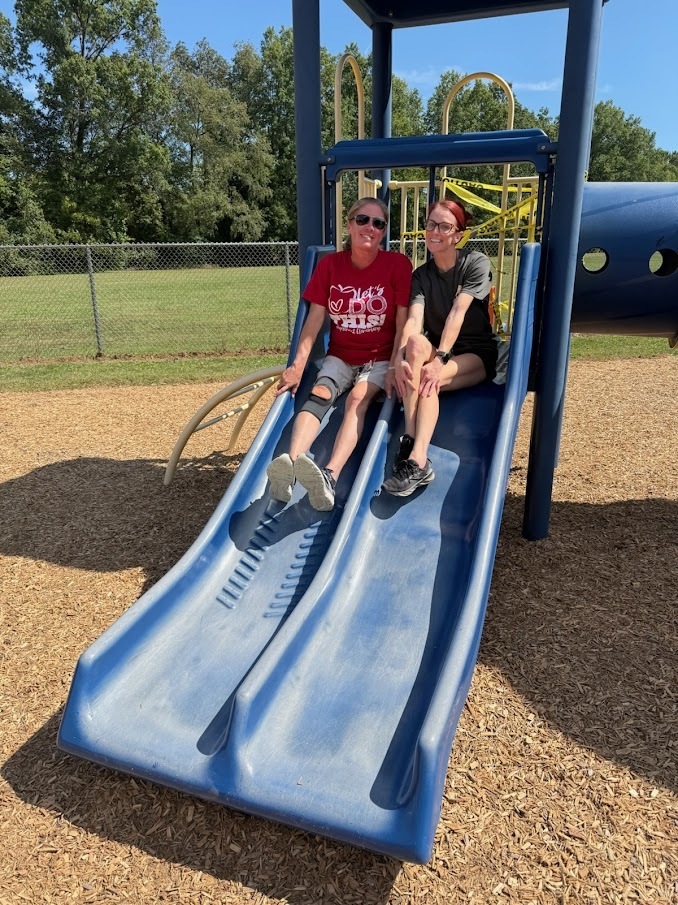 Who has more fun than preschool staff members Kathy Frederick and Karolyn Reer!