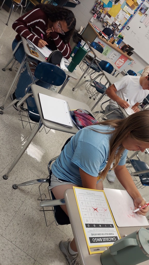 Calculus enjoyed a game of bingo to practice taking derivatives with the power rule.