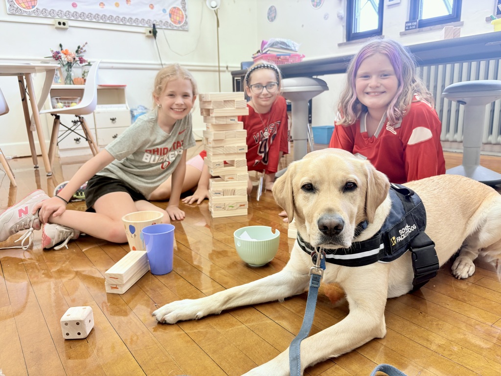 Kepler was all smiles today at Main Street seeing 4th and 5th grade staff and students sport their favorite team jerseys for Spirit Week!
