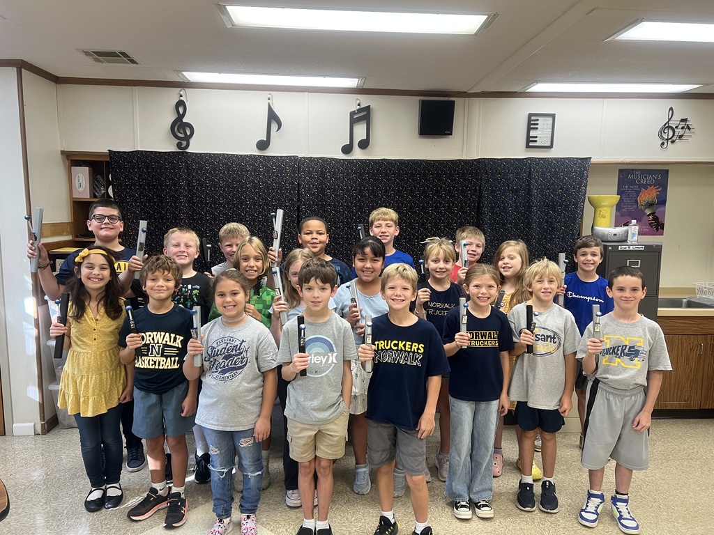 Thank you Norwalk Eagles Club #711 for the generous donation that was used to purchase a two octave set of Suzuki tonechimes for the elementary music department.  The students are very excited to learn to play the tonechimes.  The third graders will use them for their music program on December 9th, 2025 at 7:00pm.  