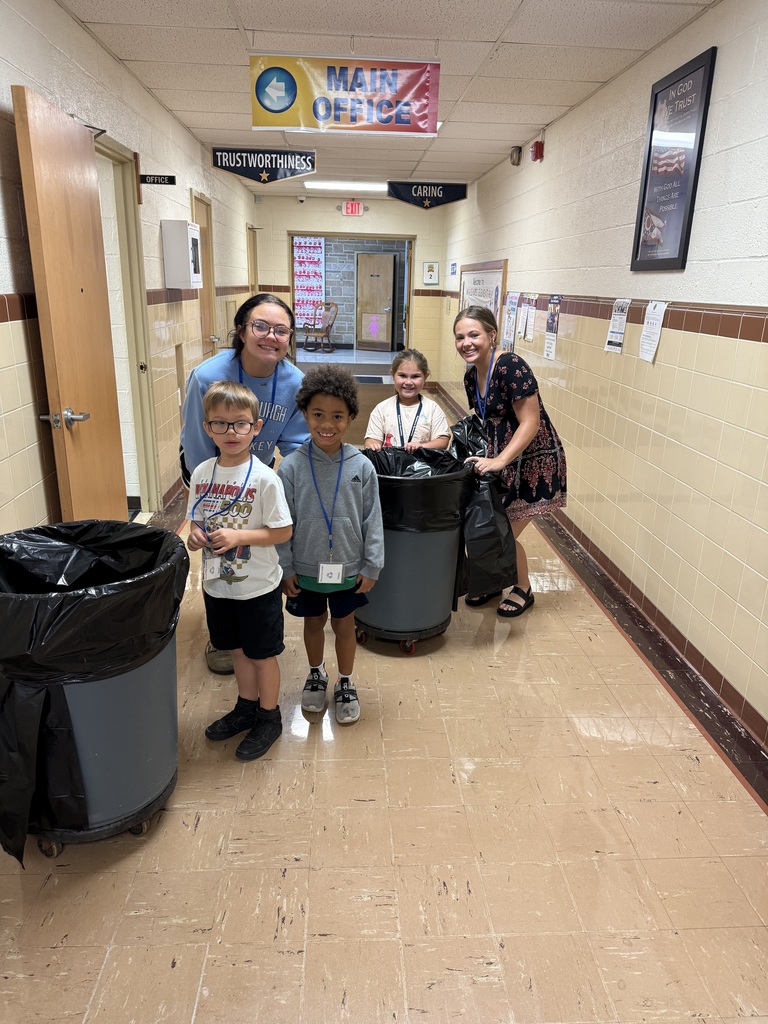 Mrs. Steinwart’s class are the leaders this week at Maplehurst Elementary. Tuesday, Violet Reed, Rain Thurman and Brandon Collins assisted the high school TLC students with collecting recycling. On Wednesday, Harper Butcher and Connor Vanderpool assisted Mr. Moore in doing the morning announcements. Great job by all the students.