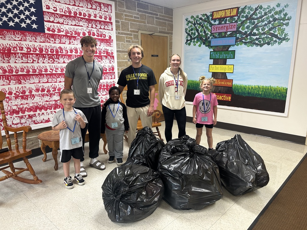 Maplehurst students from Mrs. Hillmans class get to lead the school this week. Helping with the announcements are Kaylee Peterson and Morrison Moore. High school TLC students Xavi, Casey and Gavin assisted first grade students Georgia Thomas, Hobert Williams and Temajae Stevens with collecting the recycling today.