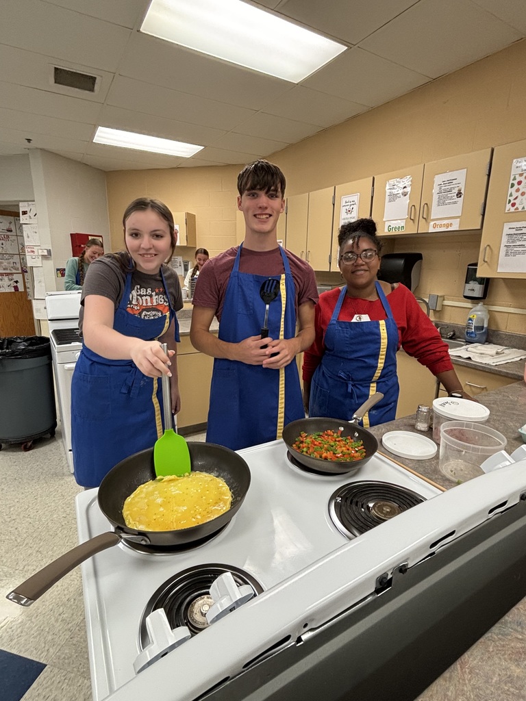 Students in Foods classes did a great job making omelets last week!
