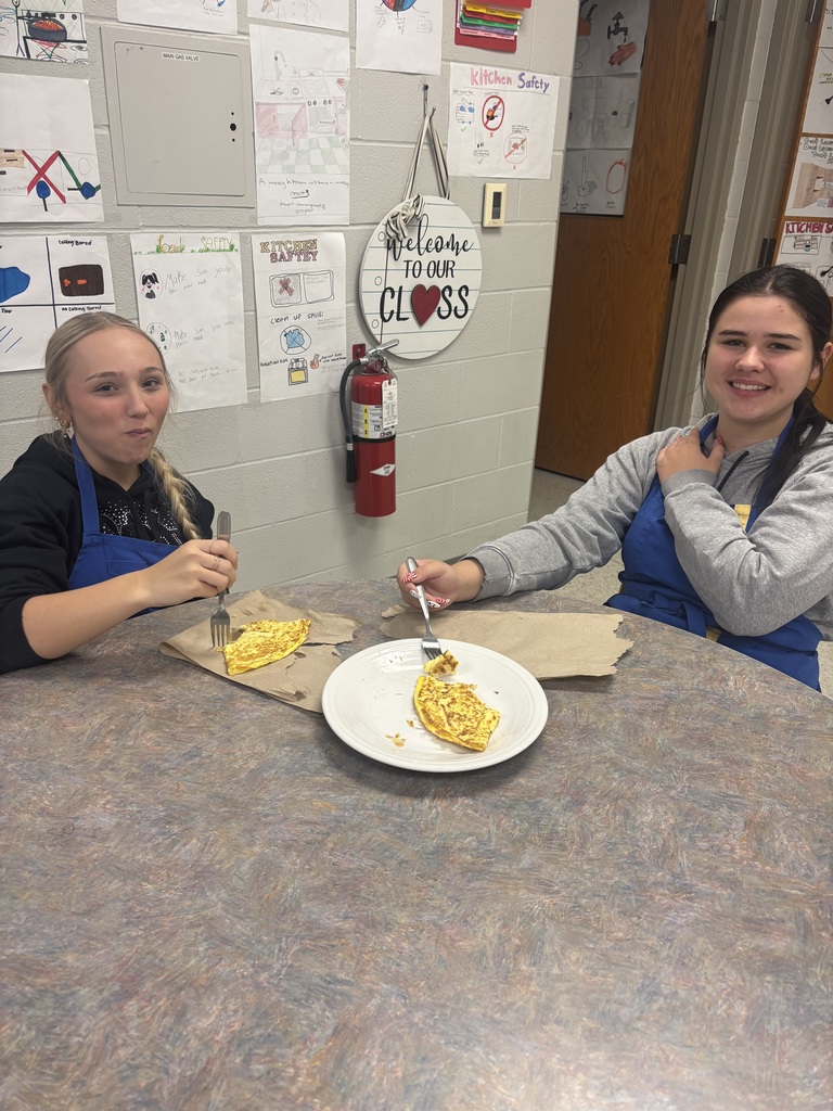 Students in Foods classes did a great job making omelets last week!