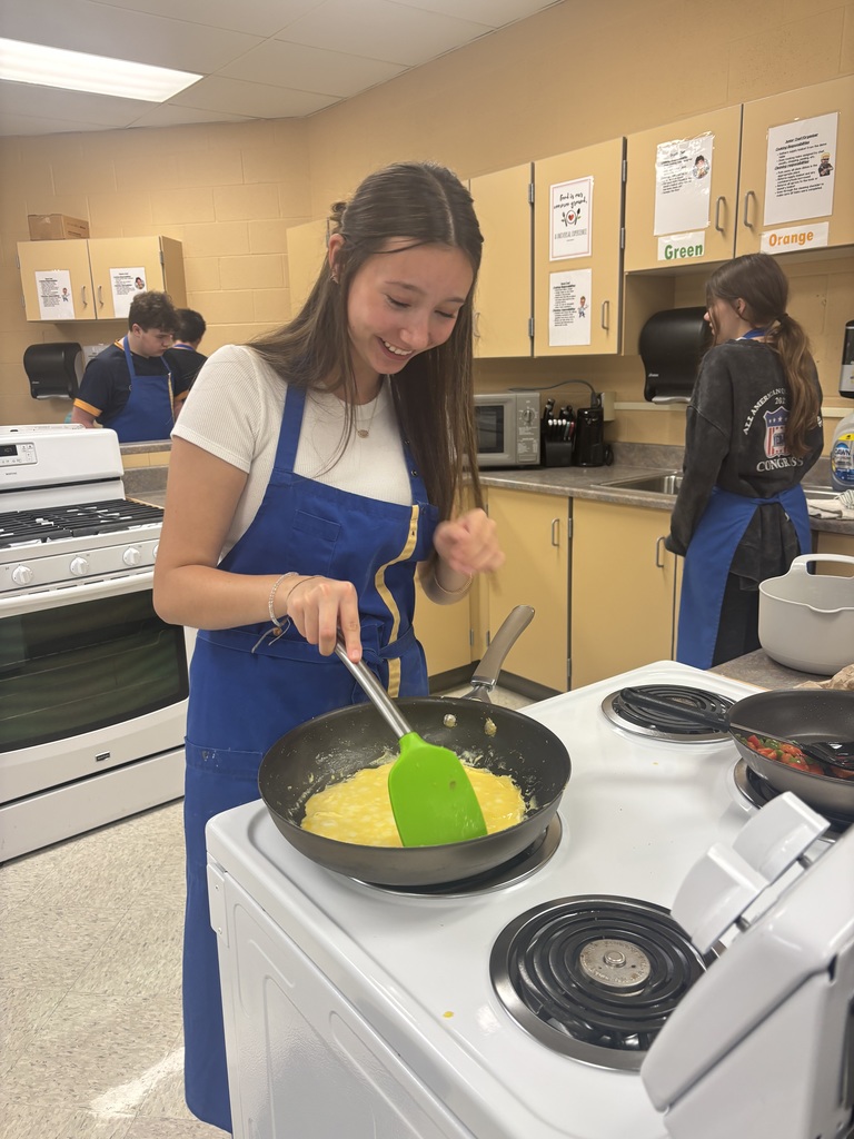Students in Foods classes did a great job making omelets last week!