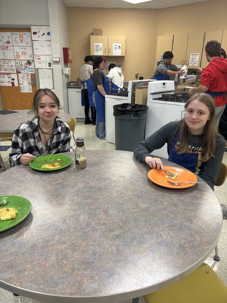 Students in Foods classes did a great job making omelets last week!
