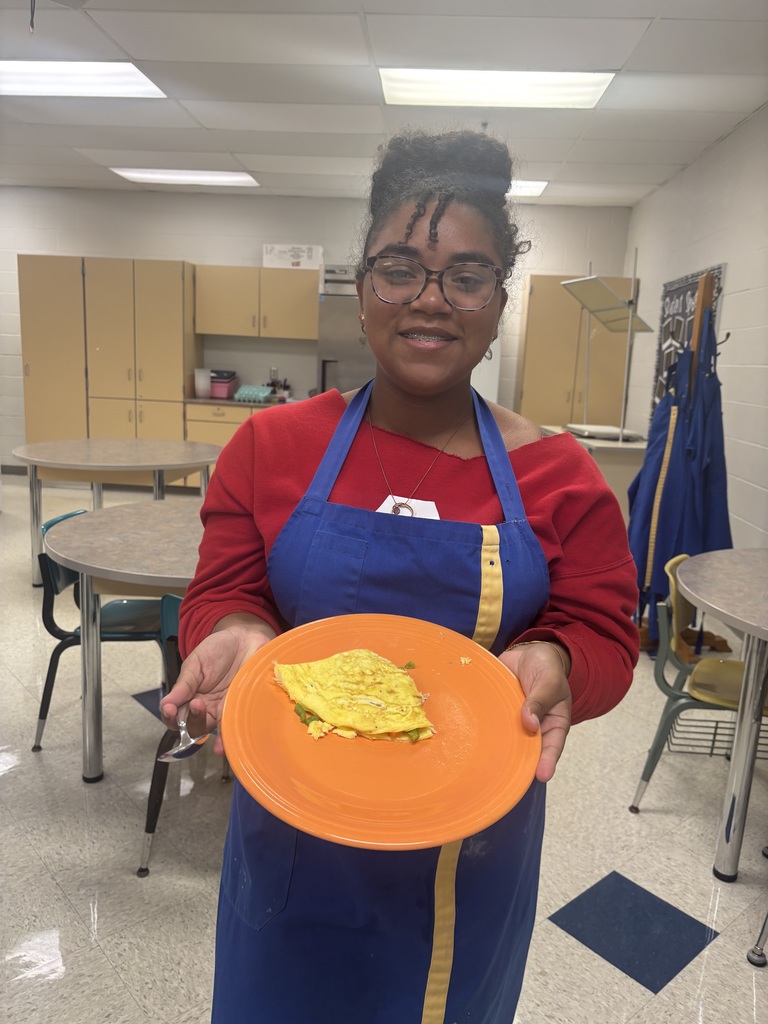 Students in Foods classes did a great job making omelets last week!
