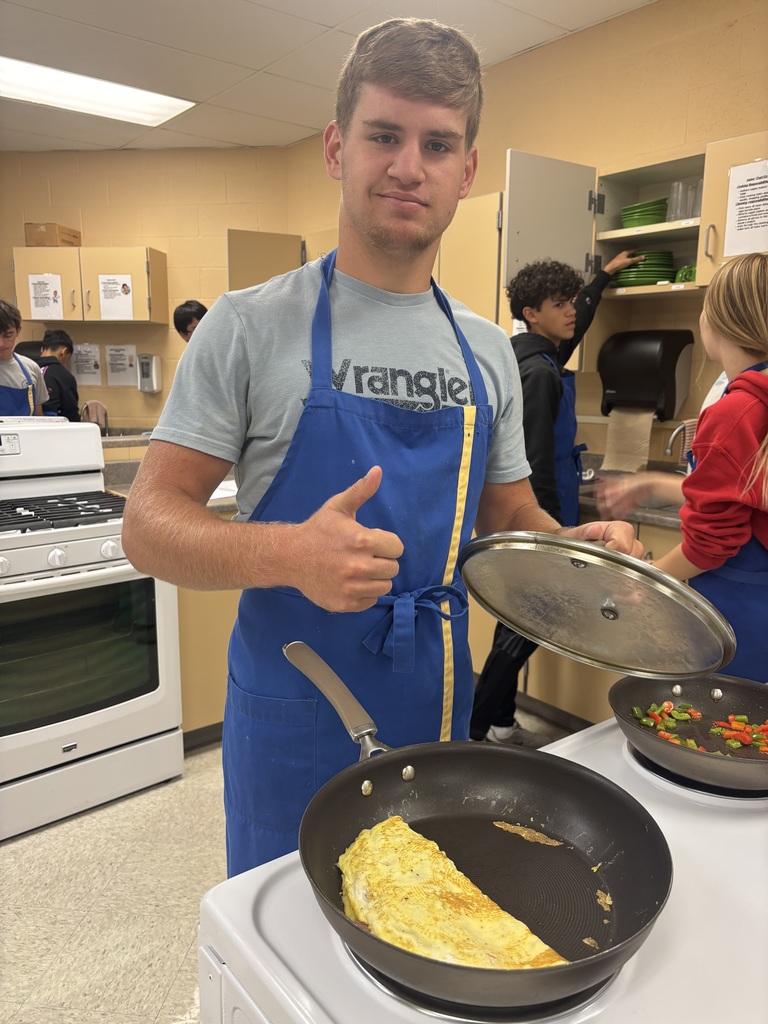 Students in Foods classes did a great job making omelets last week!
