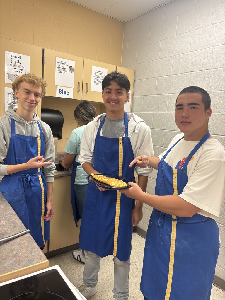 Students in Foods classes did a great job making omelets last week!