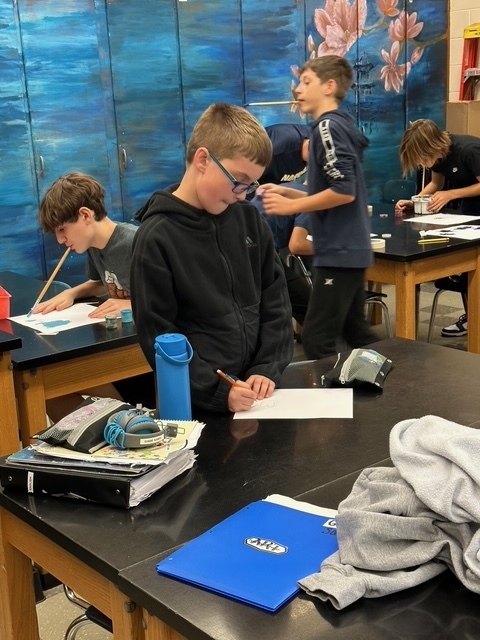 Wed, Oct 15, A local artist Summer Braddock came to share her story with the Mrs. Hovestaedt's 5th period art class where we all tried her style of painting.