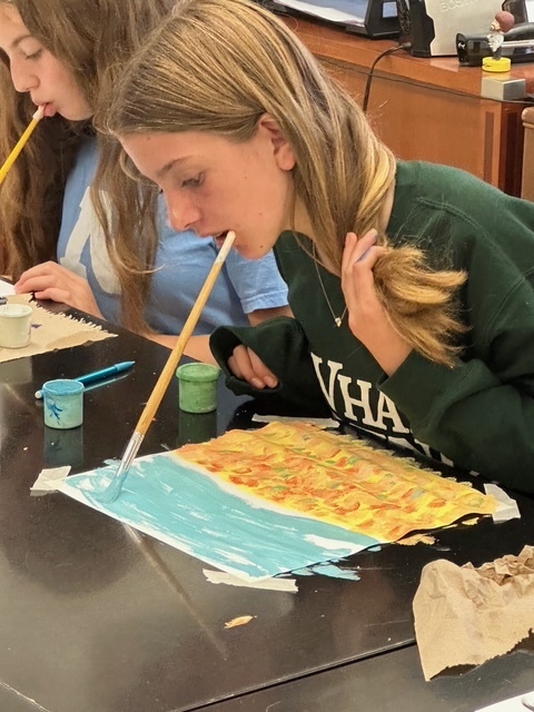Wed, Oct 15, A local artist Summer Braddock came to share her story with the Mrs. Hovestaedt's 5th period art class where we all tried her style of painting.