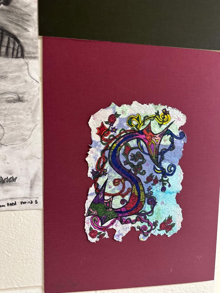 Some of the amazing art work coming out of the Middle School art room