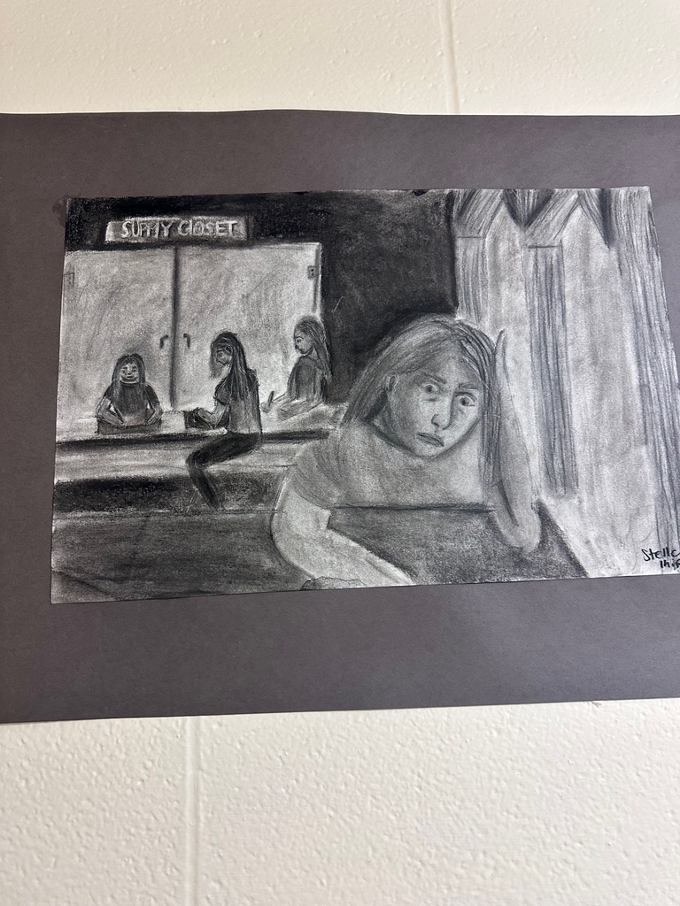 Some of the amazing art work coming out of the Middle School art room