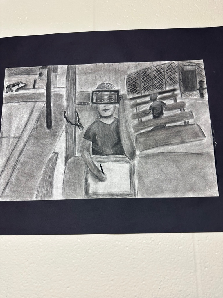 Some of the amazing art work coming out of the Middle School art room