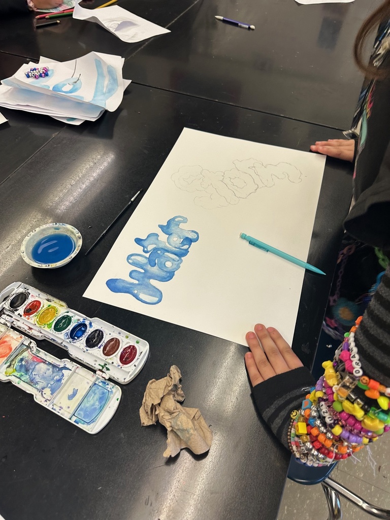 Some of the amazing art work coming out of the Middle School art room