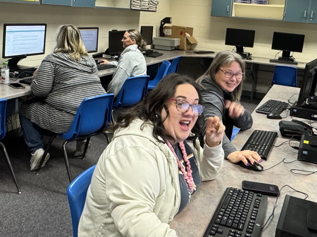 Main Street Staff working diligently during Professional Development Day!