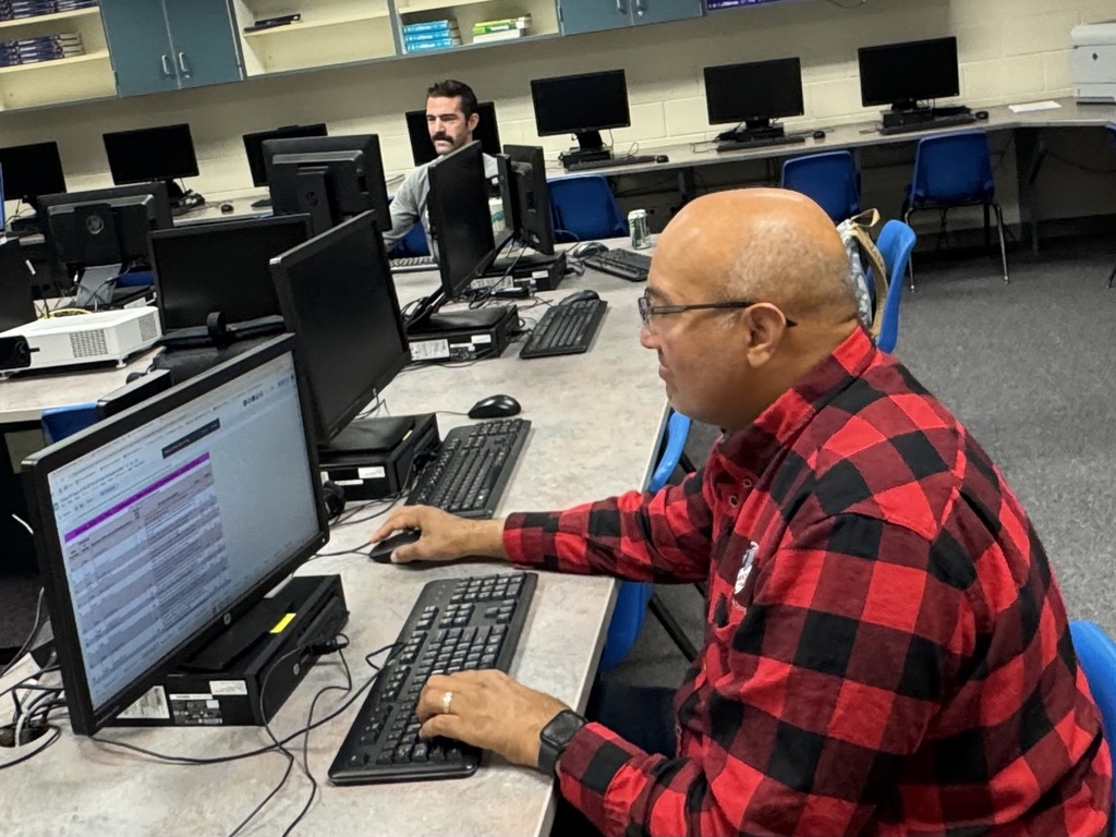 Main Street Staff working diligently during Professional Development Day!