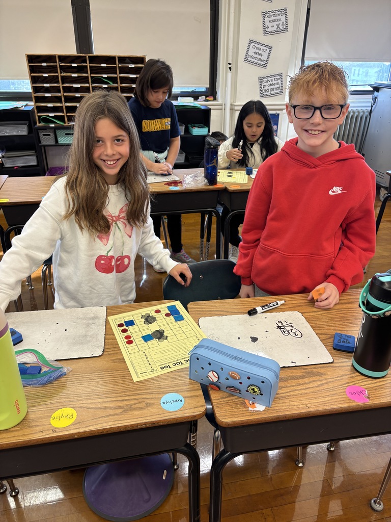 Mrs. Baker’s class had fun using tic tac toe to learn multiplication!  