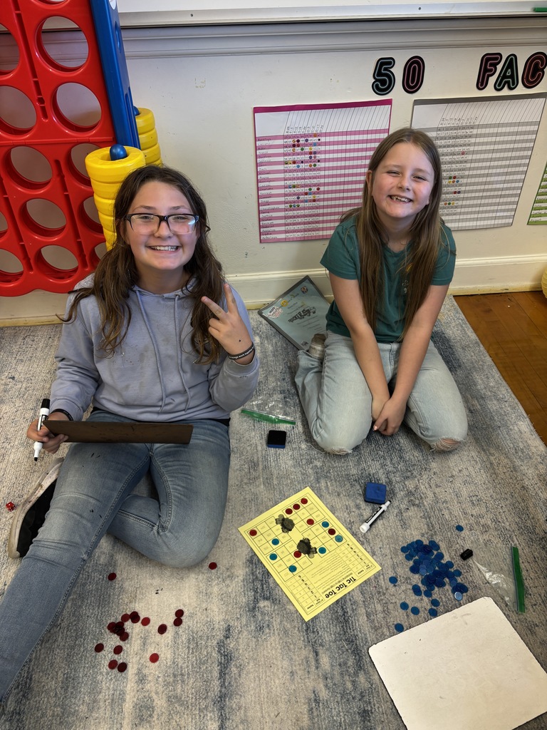 Mrs. Baker’s class had fun using tic tac toe to learn multiplication!  