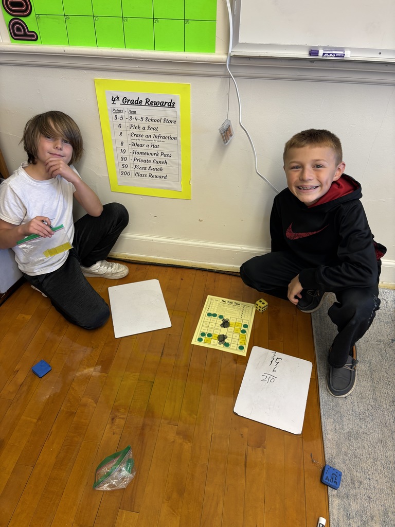 Mrs. Baker’s class had fun using tic tac toe to learn multiplication!  