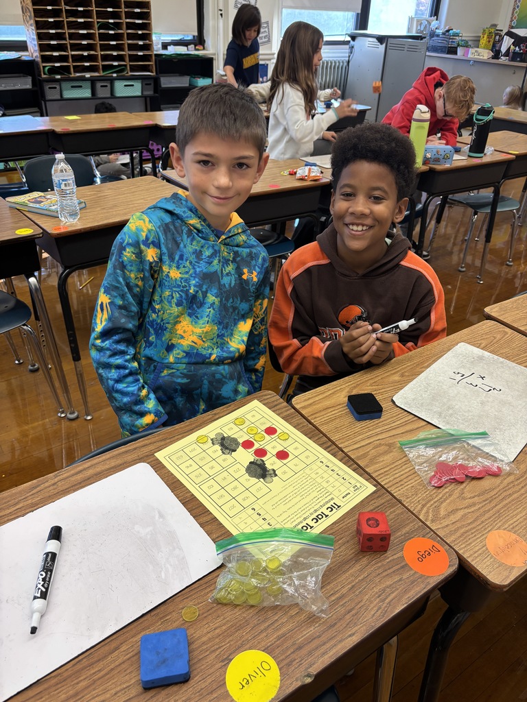 Mrs. Baker’s class had fun using tic tac toe to learn multiplication!  