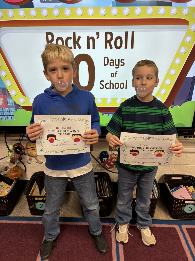 Mrs. Alexander’s class celebrating our 50th day of school.