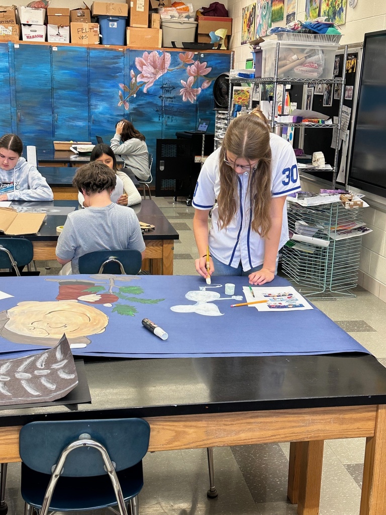 Middle School art is starting Winter Murals!