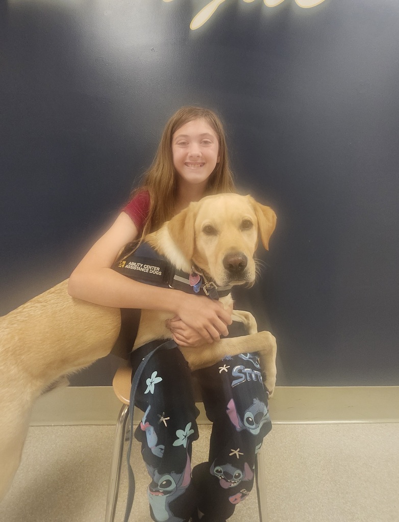 “October was a busy month for 6th grade. They had Red Ribbon week with an assembly I was a part of and tons of red tickets for being so positive. That means I also get some special times with students. We played fetch, tic-tac-toe, walked through the halls, and got my beautiful face on some pictures for students to take home. We have started November out doing great things and I see a lot of smiling faces too with students and staff. That really makes my day. I sure am glad to be a part of Norwalk!” ~ Kepler, School Facility Dog