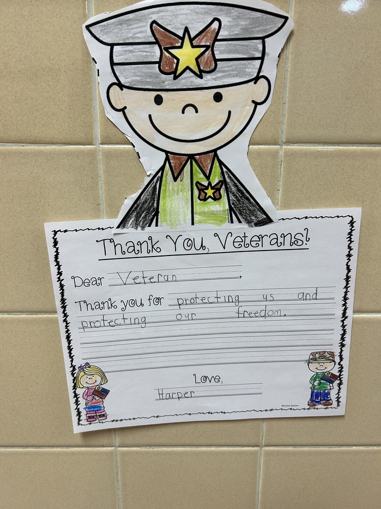 Maplehurst Elementary is ready to honor Veterans on Tuesday. The students have worked hard to decorate the school to welcome the Veterans. All Veterans are welcome to come and visit with the students during our lunch times, 11:00-12:30, come and stay as long as or as little as you can. Thank you for your service.