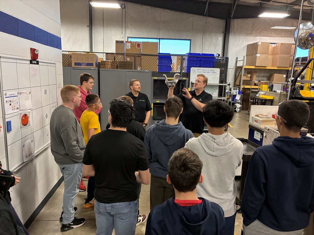 High School robotics class touring Humanetics in Huron on Monday 11/17..  Students toured the facility where over 90% of the world's crash test dummies are designed, engineered, & manufactured.