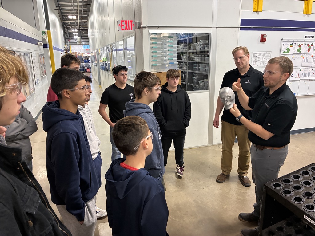 High School robotics class touring Humanetics in Huron on Monday 11/17..  Students toured the facility where over 90% of the world's crash test dummies are designed, engineered, & manufactured.