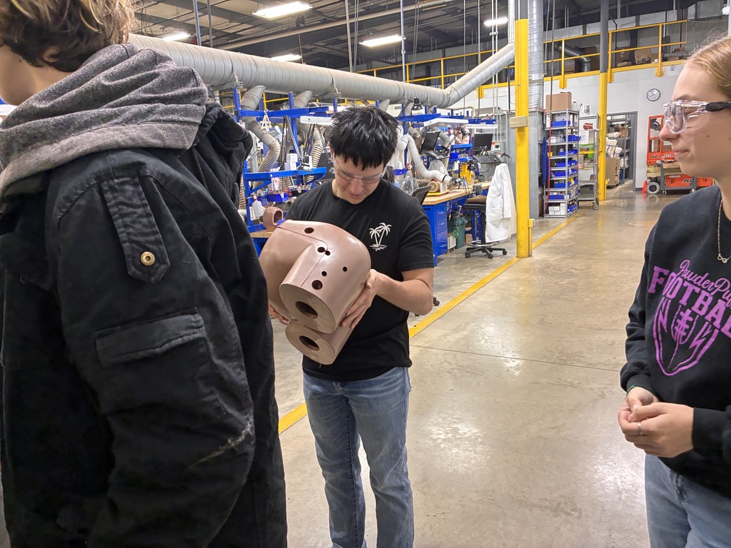 High School robotics class touring Humanetics in Huron on Monday 11/17..  Students toured the facility where over 90% of the world's crash test dummies are designed, engineered, & manufactured.
