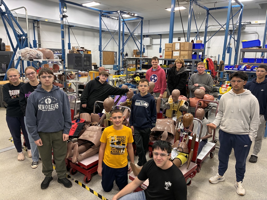 High School robotics class touring Humanetics in Huron on Monday 11/17..  Students toured the facility where over 90% of the world's crash test dummies are designed, engineered, & manufactured.