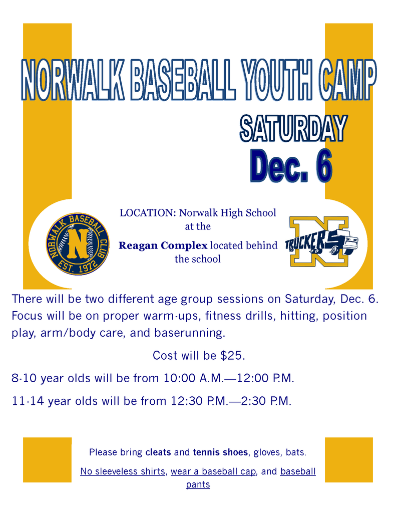 Norwalk Baseball Youth Camp