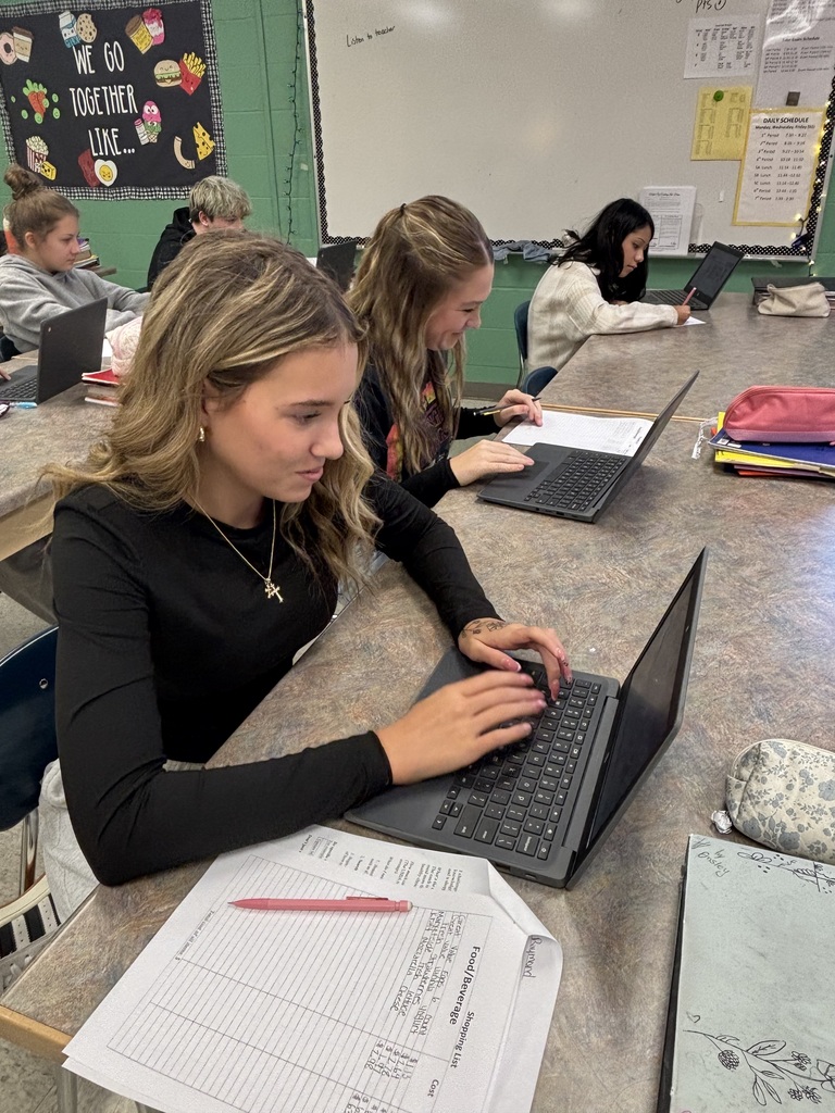 Students in Mrs. Schlotterer’s Independent Living classes have been working on a grocery shopping on a budget project. They have to plan 3 days worth of healthy meals and “shop” online at Walmart, while staying within their allotted budget. Several students were shocked at how fast the grocery bills added up!