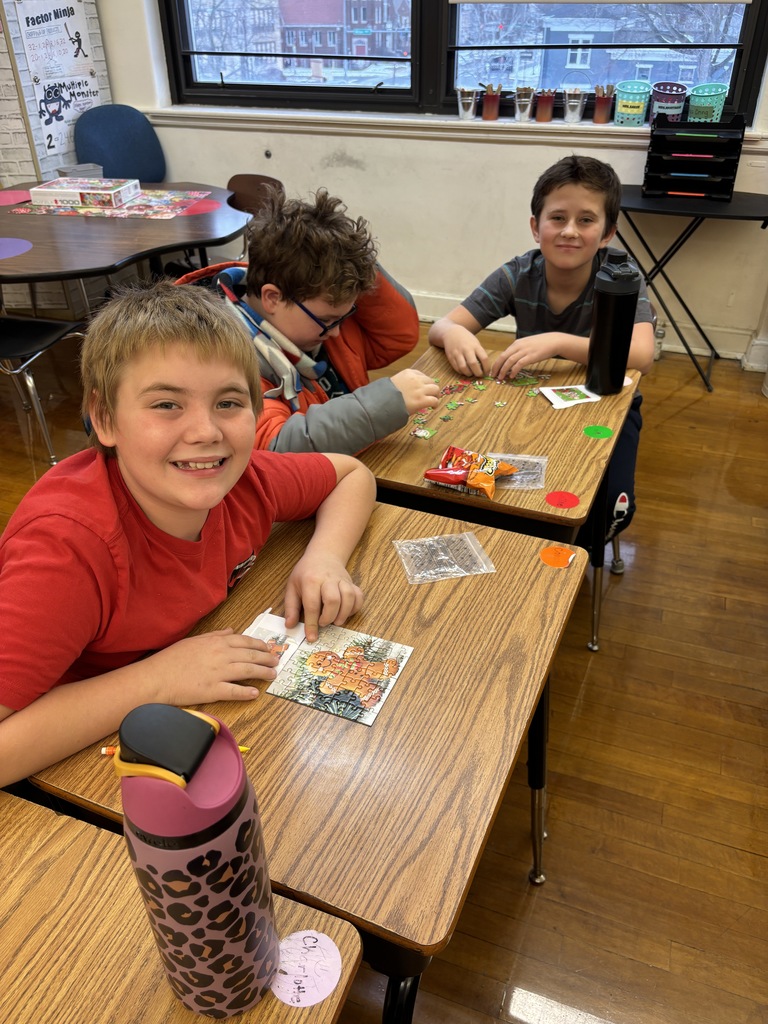 Mrs. Baker’s class waking up their brains with puzzles!
