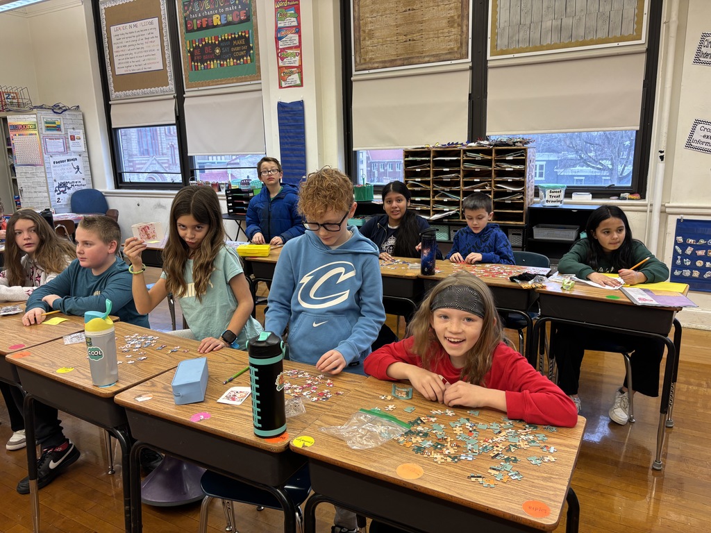 Mrs. Baker’s class waking up their brains with puzzles!
