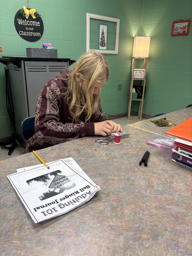 Mrs. Schlotterer’s Independent Living classes have been learning basic hand sewing techniques such as a running/basting stitch, a backstitch, a whipstitch, and how to sew on a button.