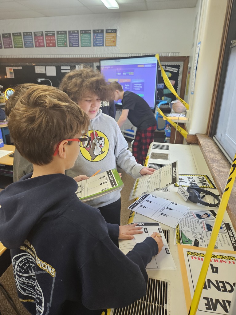 6th grade students in Mrs. Lindenberger's class got to pretend to be detectives in a CSI case while practice dividing fractions!