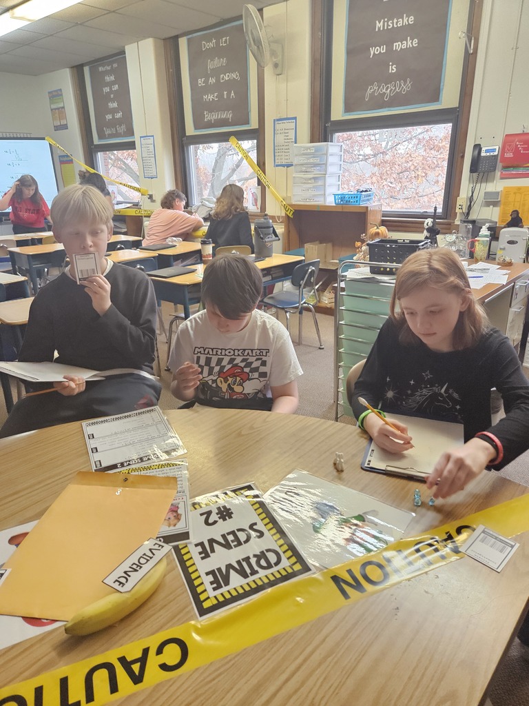 6th grade students in Mrs. Lindenberger's class got to pretend to be detectives in a CSI case while practice dividing fractions!