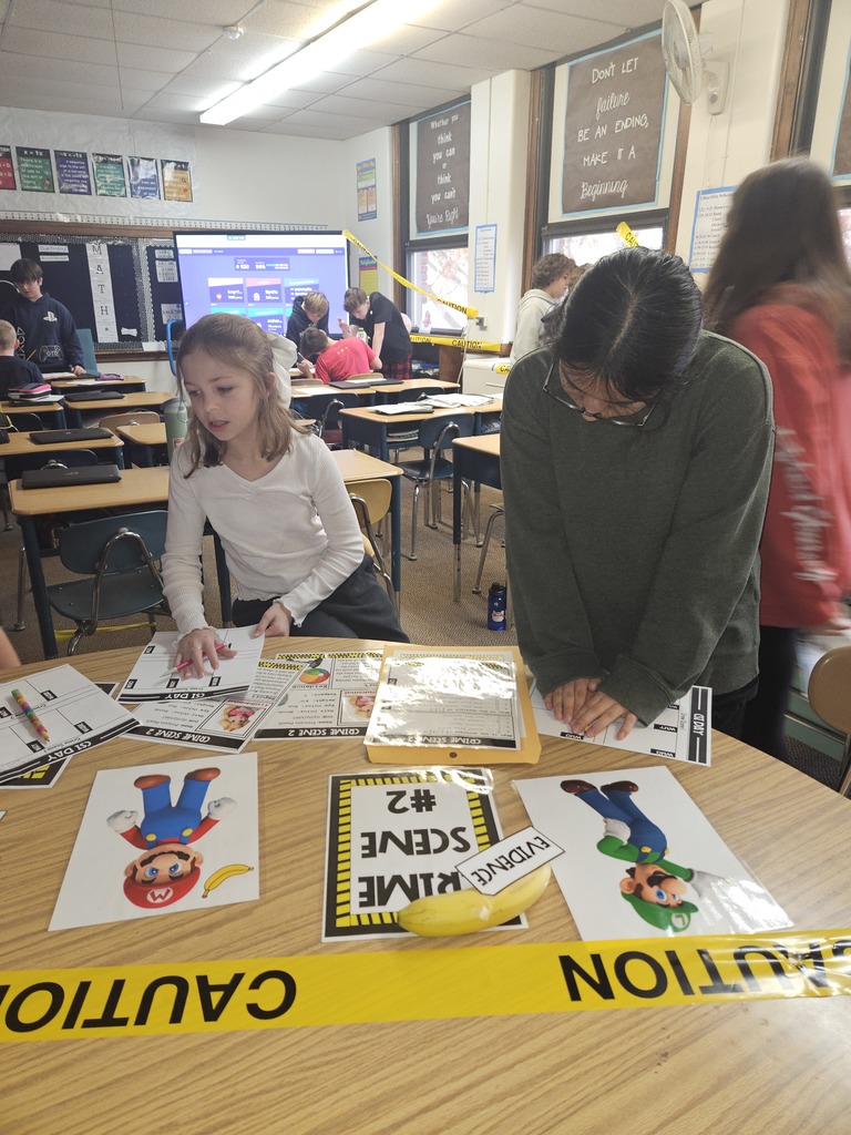 6th grade students in Mrs. Lindenberger's class got to pretend to be detectives in a CSI case while practice dividing fractions!