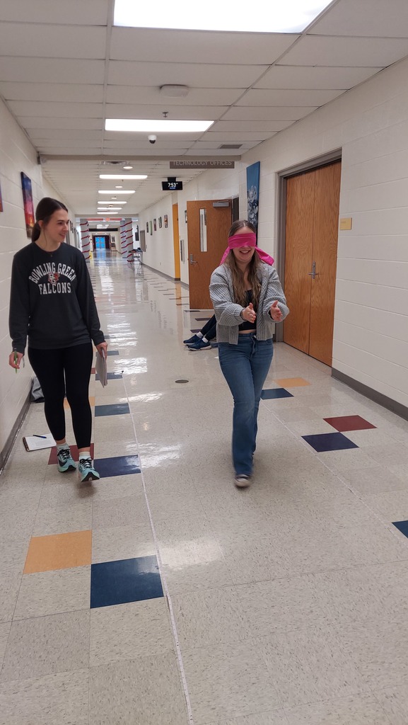 CCP Stats did an experiment today to determine if you really walk in circles when you are lost. Students were blindfolded and challenged to walk as far as they could before they went out of bounds. 