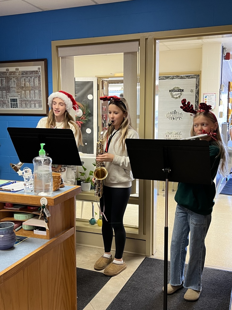 Our 6th Grade Beginning Band students spread holiday cheer by caroling at League Street School and visiting other buildings throughout the district. Their hard work and enthusiasm brought smiles to staff and students alike.