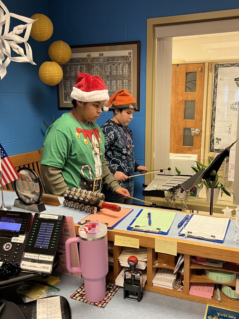 Our 6th Grade Beginning Band students spread holiday cheer by caroling at League Street School and visiting other buildings throughout the district. Their hard work and enthusiasm brought smiles to staff and students alike.