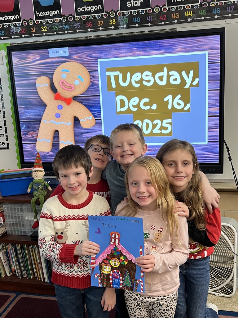 First graders in Mrs. Kingsborough’s Class worked together in small groups to create gingerbread houses for Gingerbread Day at Maplehurst Elementary. Afterwards, they enjoyed gingerbread cookies while graphing which part of the gingerbread cookie they tasted first❤️💚