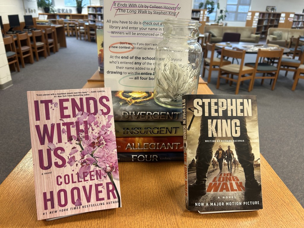 📚  NHS Library 📚  From November through December, we held a checkout contest in the high school library! Each time a student checked out a book, their name was entered into a drawing—and we’re excited to share that over 80 books were checked out during that time! 👏  🎉 Congratulations to our winner, Audryn! 🎉