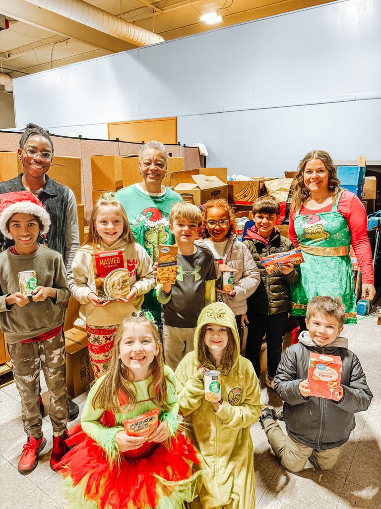 Pleasant Elementary raised over 1,200 non-perishable items to donate to the Salvation Army for needy families in one week!  