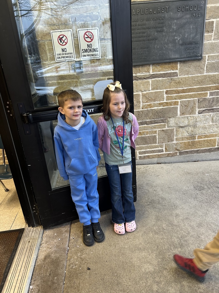 Mrs. Ehret's class is kicking off 2026 as the student leaders this week. Kolsten and Charlotte started the day doing the announcements with Mr. Moore. TLC students assisted John, Elsie and Skylar with collecting the recycling and Jagger and Kinzley greeted students as they entered the building.